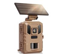 Aundhegrtt Caméra de Chasse 4K 64MP avec Batterie Rechargeable de 5000mAh, Alimentée par Énergie Solaire, Caméra de Chasse pour la Faune, Étanche IP66.