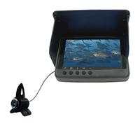 Aundhegrtt Caméra de Pêche sous-Marine Portable avec Moniteur de 5 Pouces, Kit Caméra 4K avec DVR, Câble de 20 M, Vision Nocturne pour/Rivière, Pêche sur Glace, Prise EU.