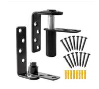 Aundhegrtt Charnières de Porte de Saloon à Fermeture Automatique, en Acier Inoxydable 304, à Double Charnière et Retour Automatique, pour Bar, Terrasse, Grand Format, Noir