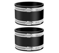 Aundhegrtt Couplage de Connecteur Flexible en Caoutchouc 2PCS 4" Couplage de Réparation Flexible avec Clip de Tuyau Connecteur de Tuyau de Bassin