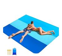 Aundhegrtt Couverture de Plage Grande Tapis de Plage Imperméable et Résistant au Sable 79"X 83" Sèche Rapidement Compact et Pliable sans Sable pour Voyage en Famille