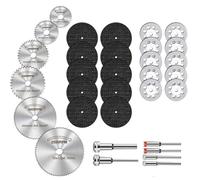 Aundhegrtt Disques de Découpe 32 Pièces, Meules à Poncer, Lames de Scie Circulaire, Accessoires pour le Travail Du Bois, Métal, Mini Perceuse, Accessoires pour Mini Perceuse.