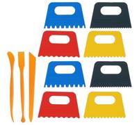 Aundhegrtt DIY pour la Peinture à L' D'Art Texturé, 8PCS en Plastique avec 3PCS Grattoirs pour Outils de Graffiti en Plâtre.