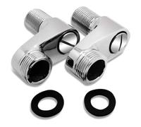 Aundhegrtt Ensemble de Bras Oscillants Réglables en Laiton de 2 Pièces pour Robinets de Baignoire, Compatible avec les Baignoires à Pattes de Lion, Connexions de Tuyaux de 3/4" et 1/2".