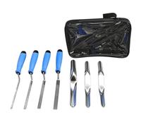 Aundhegrtt Ensemble D'Outils à Jointoyer Multi-Largeurs avec Poignées Ergonomiques et Étui de Voyage, Truelle en Acier Inoxydable, Kit de 7 Pièces