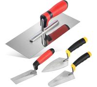 Aundhegrtt Ensemble D'Outils Manuels de Maçonnerie (4 Pièces), Truelle à Joint de 6", Truelle Plate de 6" et 11" X 4" avec Poignée, et Truelle de 4,92" X 1,97".