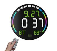 Aundhegrtt Grand Horloge Numérique pour Bureau, Horloge Murale de Gym avec Écran LED de 10,3", Minuteur de Compte à Rebours, Température DST, Humidité avec Dimming Automatique.