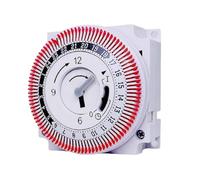 Aundhegrtt Interrupteur Horaire Mécanique à Minuterie Quotidienne 16A 230V avec Cadran Rotatif, Contrôle Analogique Du Temps pour Appareils Industriels et Domestiques.