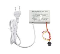 Aundhegrtt Interrupteur Tactile LED Miroir 1-5mm Miroir 12V Interrupteur Tactile LED Haute Sensibilité Capteur Tactile AC110V-240V Double Prise EU