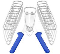 Aundhegrtt Kit de 23PCS de Pinces à Ressort pour Onglet - pour Outils de Menuiserie, Comprend 1PC de Pinces à Ressort et 21PCS de Pinces à Onglet pour Cadres Photo, Bois.