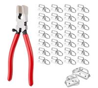 Aundhegrtt Kit de Fournitures pour la Fabrication de Porte-Clés de 1 Pouce, Ensemble de Matériel pour Porte-Clés de 70 Pièces avec Pinces pour Porte-Clés pour DIY Porte-Clés.