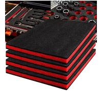 Aundhegrtt Lot de 4 Feuilles de Mousse de 40,6 X 30,5 X 2,5 cm pour Boîtes à Outils, Tapis de Protection en Mousse pour Boîtes à Outils Rigides, Organisateurs de Rangement