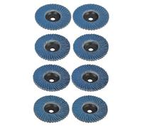 Aundhegrtt Lot de 8 Disques à Lamelles de 76 mm (3 Pouces), Alésage de 10 Mm, pour le Meulage, L'Élimination de la Rouille, le Ponçage, la Finition et L'Ébavurage.