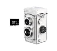 Aundhegrtt Mini Caméra Rétro Manuel Joystick Vidéo 1080p Photos 64G Photographie Numérique pour Cadeau d'anniversaire B