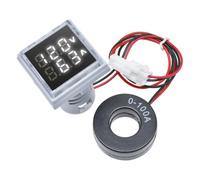 Aundhegrtt Mini Voltmètre à Double Affichage LED Ampèremètre Numérique LED Jauge de Tension Numérique Blanche