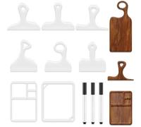 Aundhegrtt Modèles de Routeur pour le Travail Du Bois, Outils de Guide de Coupe, Gabarit de Poignée de Planche à Charcuterie en Acrylique, Pochoir de Traçage Angulaire et Courbé.