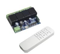 Aundhegrtt Module de Relais/Interrupteur WiFi sans Intelligent à 4 Canaux, Télécommande à 6 Boutons avec Fonction de Minuterie.