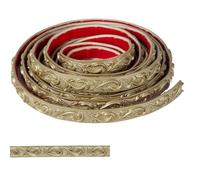Aundhegrtt Moulure Décorative Dorée Champagne de 2 cm X 5 M - Motif Floral 3D Autocollant pour Cadres de Miroirs et Meubles