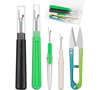 Aundhegrtt Outils de Retrait, Découseurs pour la Couture - 2 Grands et 2 Petits Découseurs avec Ciseaux à Idéaux pour la Couture et Les Travaux Manuels.