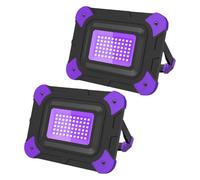 Aundhegrtt Projecteur de Lumière Noire Rechargeable Ultraviolet pour Fête Lumineuse de Pêche sans 2PCS