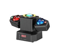 Aundhegrtt Projecteur de Scène à Deux Bras RGBW avec Effet Étoilé, Idéal pour les Concerts, Églises, Clubs, Fêtes et Mariages. Prise UE.