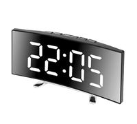 Aundhegrtt Réveil Numérique Horloge Miroir LED Horloges Horloge LED Réveil Électronique Multifonctionnel Horloge USB