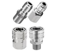 Aundhegrtt Set D'Adaptateurs pour Nettoyeur 1/4" avec Raccords à Connexion et Vanne à Bille pour Tuyau, Pompe.