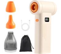 Aundhegrtt Souffleur Sans pour la Coulée de Peinture Artistique - Souffleur à Peinture Acrylique avec 2 Buses et Mini Aspirateur Inclus pour les Fournitures de Peinture.