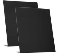 Aundhegrtt Tableau D'Affichage Magnétique avec Support en Chevalet Mini Noir, Tableau Mémo en Métal pour Table, Idéal pour le Retour à L'École et les Menus.
