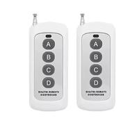 Aundhegrtt Télécommande Sans à Code D'Apprentissage 2 Pièces Module EV1527 avec Antenne Contrôle à 4 Boutons Portée Longue de 1000 M Ouvreur ABCD