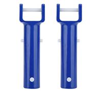 AUNMAS 2 Pièces Piscine Tête D'aspirateur Poignée Pièces de Rechange Bleu ABS Piscine V Forme Pince Brosse Tête Poignée Nettoyage Brosse Tête Remplacement Piscine Accessoires