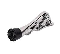AUNMAS Butoir de Porte en Alliage de Zinc avec Base Hexagonale en Caoutchouc, Conception Mains Libres à Commande au Pied pour Portes en Bois à Usage Intérieur (SILVER)