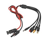 AUNMAS Connecteur Solaire vers Câble Adaptateur XT60, 12 AWG Robuste avec | Gaine Double Couche en PVC, Ignifuge UL94 V0, 3,3 Pieds pour , EF Ecoflow et Centrales électriques Portables