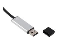 AUNMAS Contrôleur USB vers DMX Adaptateur Mini DMX512 en Métal Câble de 1 M Tampon intégré Contrôleur d'éclairage de Scène alimenté par USB pour le Contrôle de l'éclairage sur PC et la