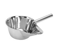 AUNMAS Cuillère à Frites en Acier Inoxydable, Cuillère de Service Alimentaire, Bec Verseur pour Glace, Bonbons, Pop-corn, Grains de café avec Bord Lisse et Fond Plat (main droite)