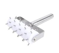 AUNMAS Docker de Pâte à Pizza en Acier Inoxydable, Outil d'accueil pour Pâtisserie, Rouleau à Piquer de 21 X 15 Cm, Aide à Maintenir la Forme de la Pâte pour les Craquelins de Pizza Faits Maison, la