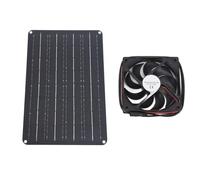 AUNMAS Kit de Ventilateur à Panneau Solaire, Ventilateur d'extraction Solaire Monocristallin 15 W 12 V avec Conception Portable, Opération Facile, 2 Ventilateurs de Ventilation pour Serre, (2