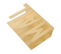 AUNMAS Organisateur de Courrier Porte-Courrier de Bureau en Métal avec Découpe de Creuse élégante pour Factures Lettres Papiers Fournitures de Bureau (GOLD)