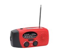 AUNMAS Radio Météo Portable avec Lampe de Poche LED, 2000 MAh à énergie Solaire AM FM WB Radio d'urgence à Manivelle pour Les Voyages en Intérieur et en Extérieur