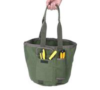 AUNMAS Sac de Jardinage, Pliable, Poches Latérales, Transporteur Portable | Organisateur de seau en toile imperméable, hauteur 30 cm, deux poches latérales, poignée ergonomique pour le travail dans