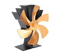 AUNMAS Ventilateur de Poêle à Bois, 6 Pales, alimenté par la Chaleur, | Alliage D'aluminium, Circulation de la Chaleur de la Cheminée, Compatible avec les Poêles à Charbon et à Mazout,