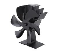 AUNMAS Ventilateur de Poêle à Bois, 6 Pales, alimenté par la Chaleur, | Alliage D'aluminium, Circulation de la Chaleur de la Cheminée, Compatible avec les Poêles à Charbon et à Mazout,