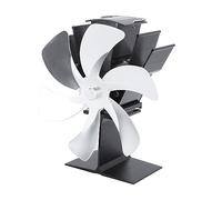 AUNMAS Ventilateur de Poêle à Bois, 6 Pales, alimenté par la Chaleur, | Alliage D'aluminium, Circulation de la Chaleur de la Cheminée, Compatible avec les Poêles à Charbon et à Mazout,