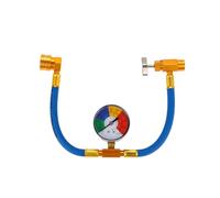Aupoko R134A Tuyau de recharge pour réfrigérant de climatisation automobile, robinet perceur Acme 1/2'' (12 mm), vanne de distribution, tuyau de recharge, manomètre, pour climatisation d'automobile