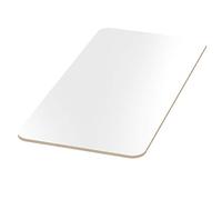 AUPROTEC 18mm Plateau de Table blanc 1100 mm x 500 mm Contreplaqué revêtu en mélamine 40cm-200cm au choix Radius angulaire 100mm Panneau de Contreplaqué en Bouleau : rectangulaire 110x50 cm