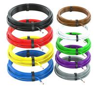 AUPROTEC Câble unipolaire 1,0 mm² FLRY-B Fil Électrique en Anneau: Set 9 Coleurs à 5m