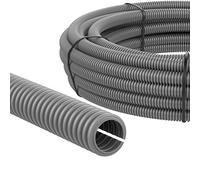 AUPROTEC Gaine Annelée Fendue Buse de Protection des Câbles : Ø int. 7,5 mm, 25 mètres - Gris