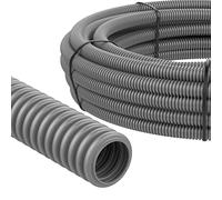 AUPROTEC Gaine Annelée Non Fendue Buse de Protection des Câbles : Ø int. 17 mm, 5 mètres - Gris