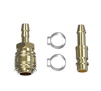 AUPROTEC Kit d’Accouplement à air comprimé Raccord Rapide Laiton 9mm + Embout + Colliers