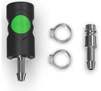 AUPROTEC Kit de raccord rapide d'air comprimé avec raccord de sécurité Prevost 10mm + embout + colliers de serrage